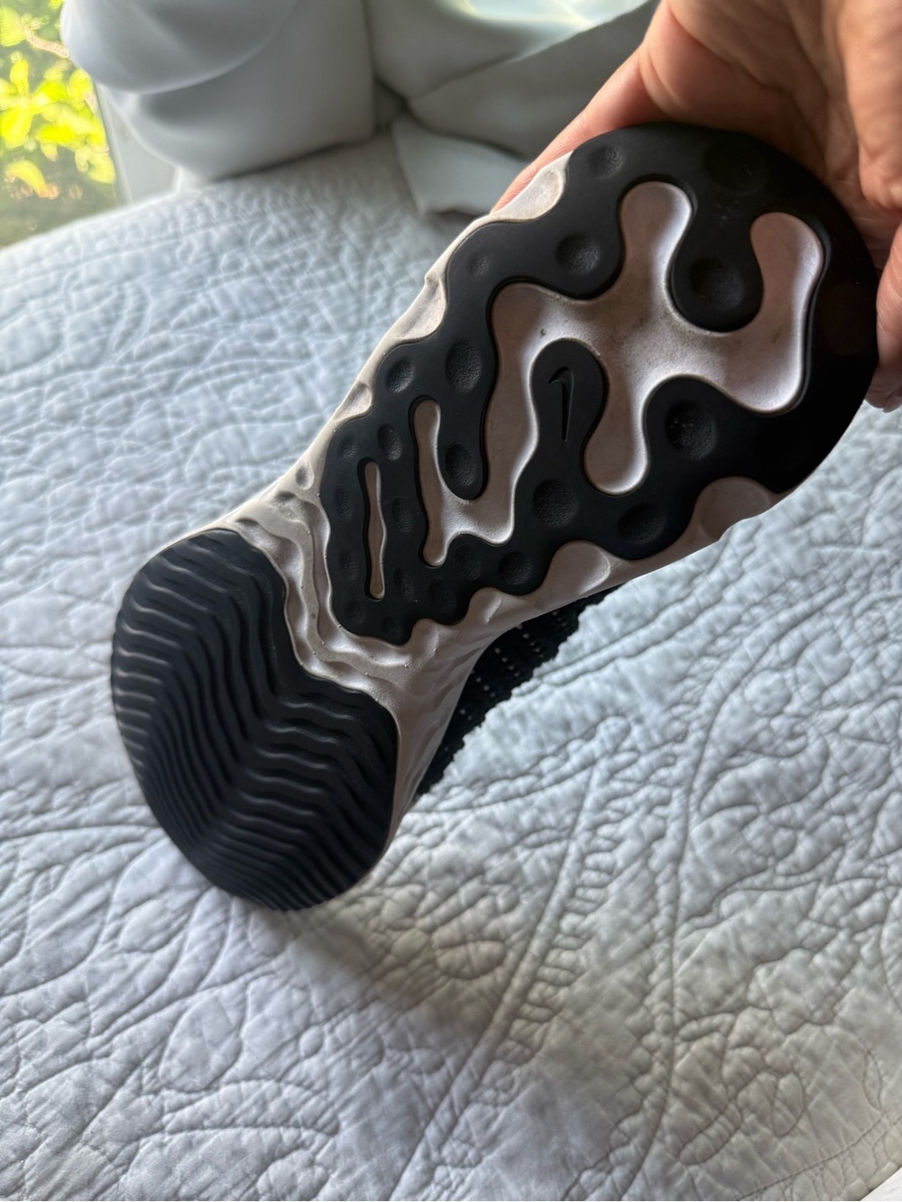 Nike Kids Black and Gray Knit Slip-On Sneakers - Picture 5 of 7